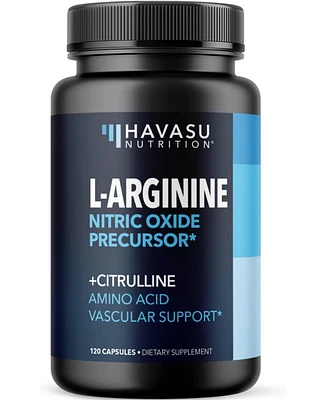 L Arginine L Citrulline Nutritional Supplements No Nitric Oxide Booster | Stamina Endurance Performance for Workouts | 2 Months Supply of L Arginine 5