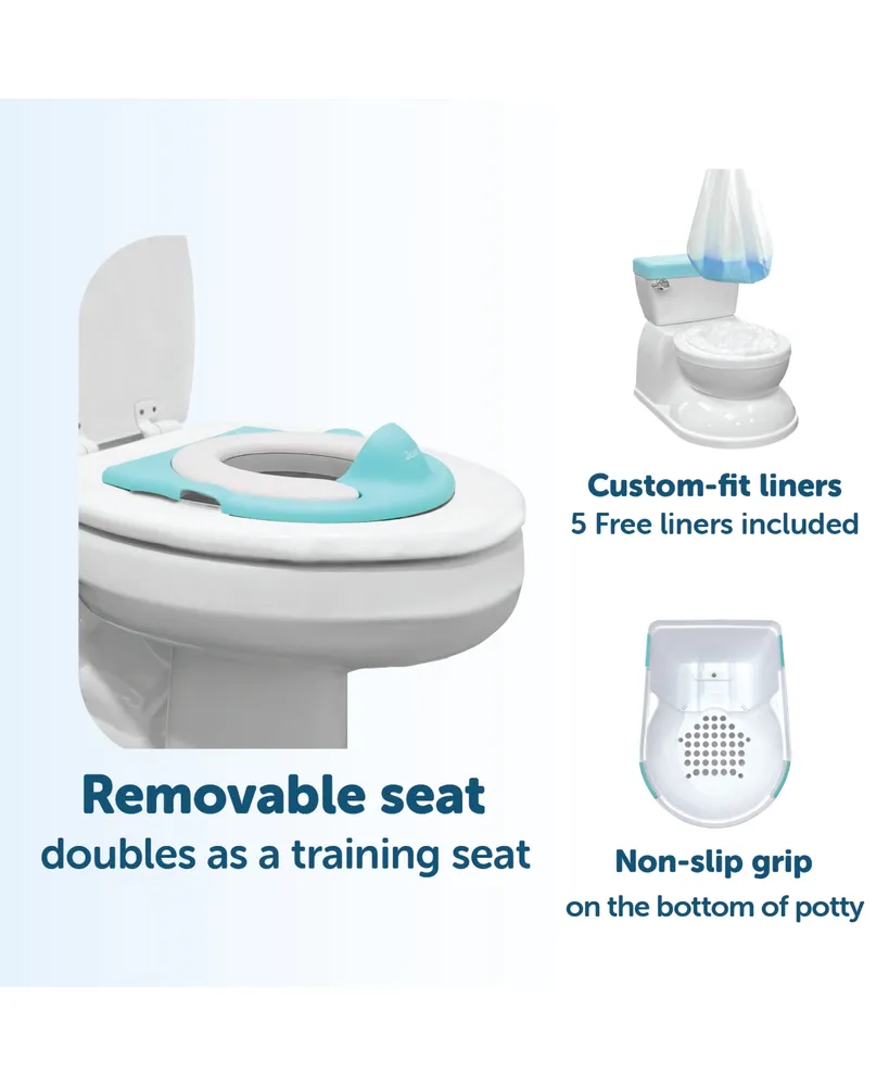 Jool Baby Baby Real Feel Potty - Virtual Flushing & Cheering Sounds, Disposable Liners, & Removable Seat for Independent Use - Unisex