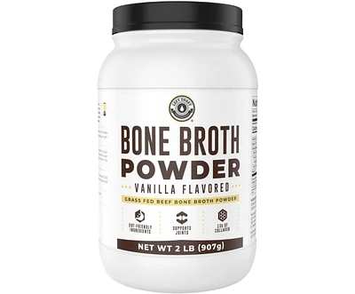 Lcp Left Coast Performance Bone Broth Protein Powder, Vanilla, Grass Fed, Low Carb, Keto Friendly | Contains Collagen, Non