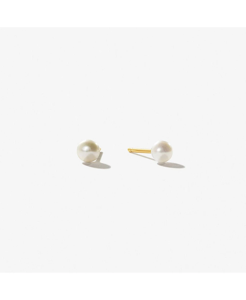 Ana Luisa Pearl Stud Earrings - Mini Organic Pearl