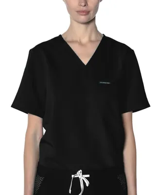 Members Only Women's Bari 1-Pocket Scrub Top