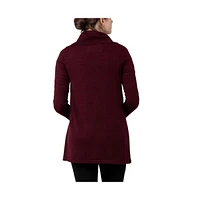 Ripe Maternity Maternity Ripe Cowl Neck Nursing Knit Sweater Maroon