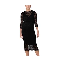 Ripe Maternity Eve Lace Nursing Dress Black