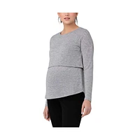 Ripe Maternity Nora Lift Up Nursing Top Silver Marle