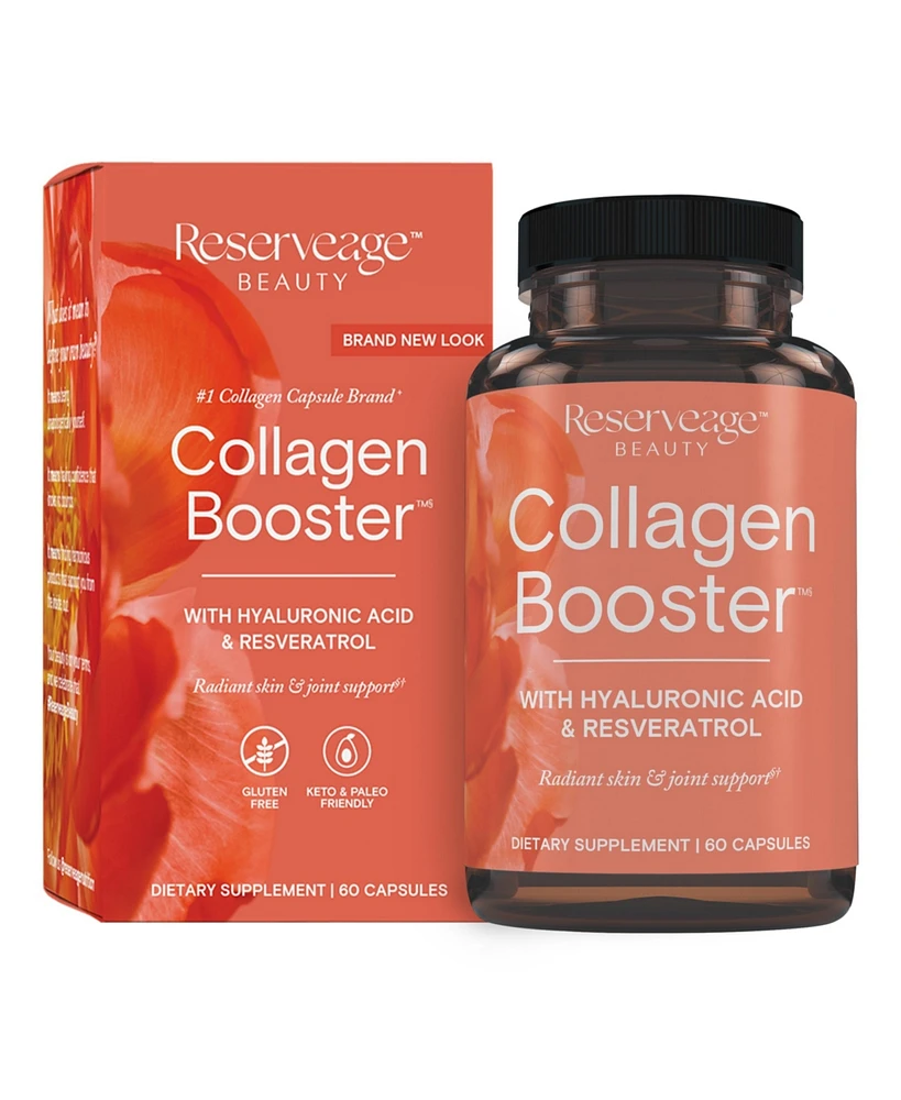 Reserveage Collagen Booster, Skin and Joint Supplement, Supports Healthy Collagen Production, 60 Capsules (30 Servings)