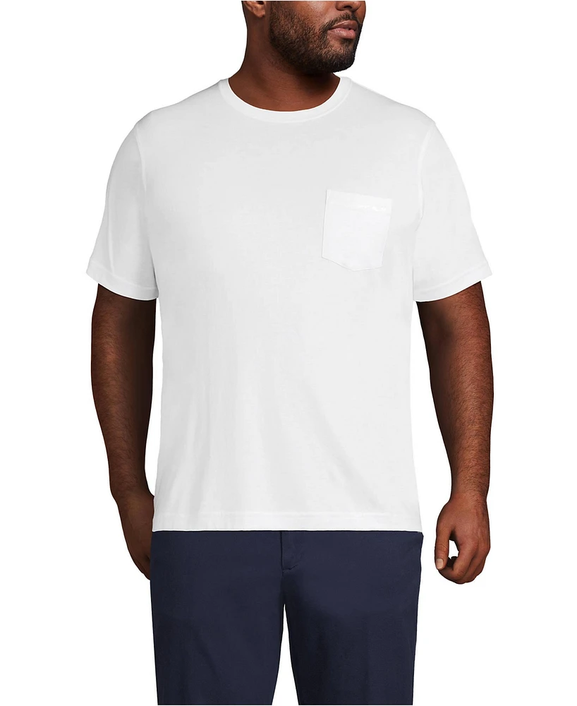 Lands' End Men's Tall Short Sleeve Supima Tee With Pocket