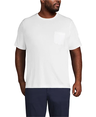 Lands' End Men's Tall Short Sleeve Supima Tee With Pocket