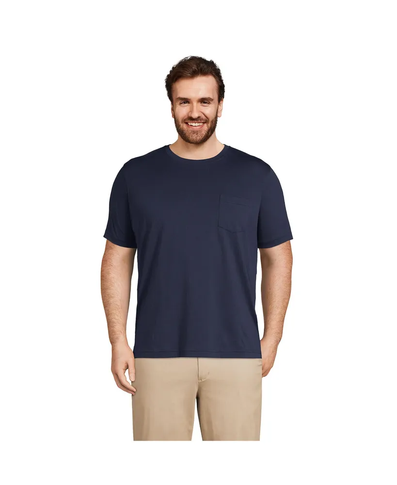 Lands' End Men's Tall Short Sleeve Supima Tee With Pocket