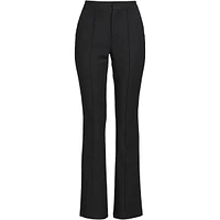Lands' End Women's High Rise Bi Stretch Pintuck Boot Cut Pants