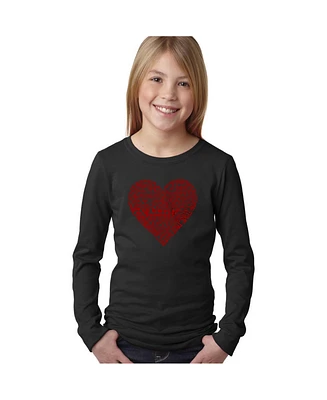 La Pop Art Girls Love Yourself Word Long Sleeve T-Shirt