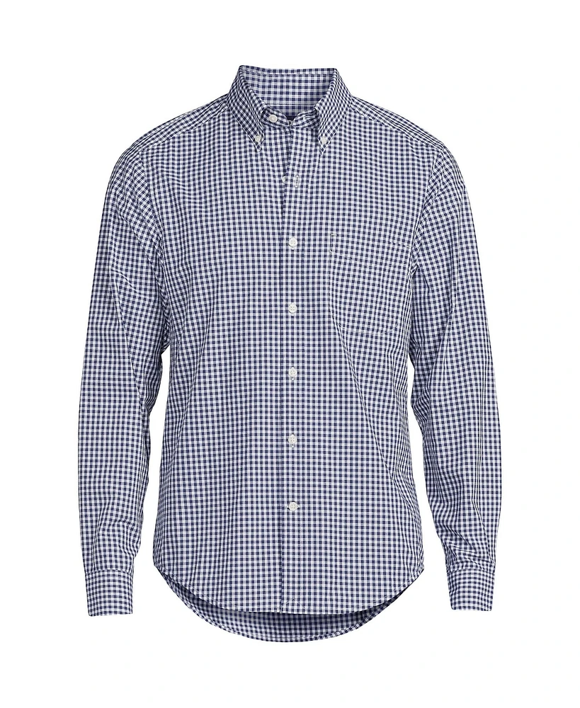 Lands' End Men's Traditional Fit Essential Lightweight Poplin Shirt