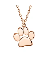 Bling Jewelry Dainty Dog Cat Pet Kitten Puppy Paw Print Pendant Necklace Animal For Women Sterling Silver