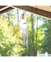 23" Long Us Navy with Us Flag Round Top Wind Chime