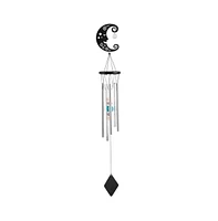 34" Long Metal Black Moon Wind Chime