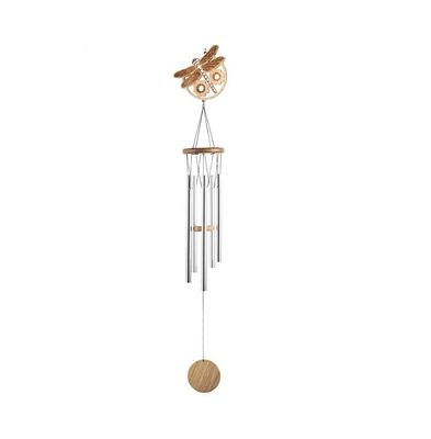 34" Long Wood Silhouette Dragonfly Wind Chime