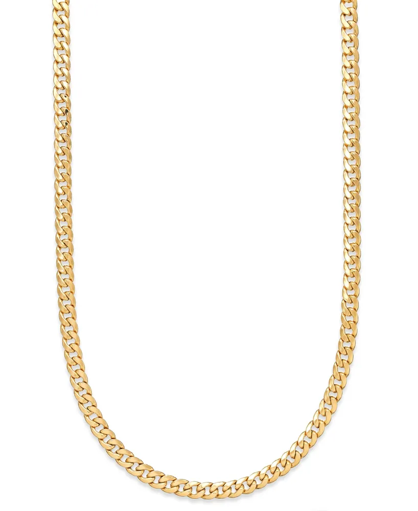 Cuban Link Chain Necklace 22" (7mm) in 14k Gold