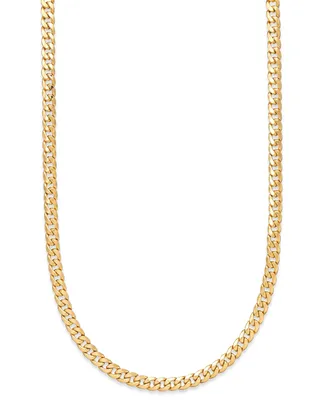 Cuban Link Chain Necklace 24" (7mm) in 14k Gold