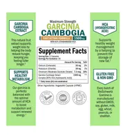 Garcinia Cambogia Weight Loss Pills - 1500mg Hca Pure Extract - Fast Acting Appetite Suppressant - Fat Burner for Women and Men to Help Lose Weight