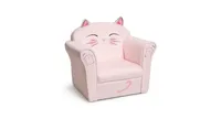 Kids Upholstered Cat Armrest Couch Sofa chair with Linen Fabric