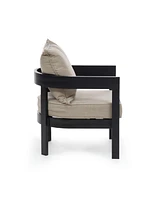 Furniture of America 3 Piece Aluminum Stackable Patio Conversation Set