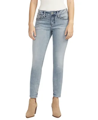 Silver Jeans Co. Women's Elyse Mid Rise Comfort Fit Skinny Leg