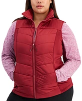 Id Ideology Plus Size Zip-Front Puffer Vest, Created for Macy's