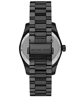 Michael Kors Women's Lexington Three-Hand Black Stainless Steel Watch 38mm