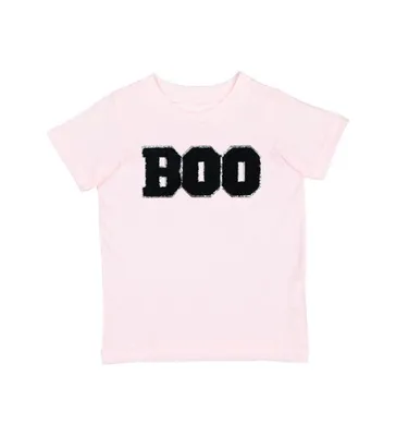 Sweet Wink Little and Big Girls Boo Patch Halloween Short Sleeve T-Shirt