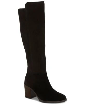 Lucky Brand Womens Bonnay Knee High Block Heel Boots Regular Wide Extra Wide Calf