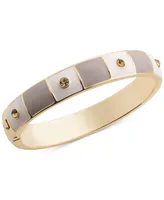 On 34th Gold-Tone Crystal & Color Block Bangle Bracelet, Created for Macy's