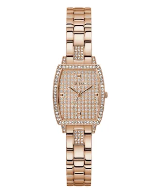 Guess Women's Analog Rose Gold-Tone Stainless Steel Watch 25mm