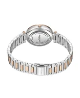 Kenneth Cole New York Women's Transparency Two-Tone, Silver-Tone, Gold-Tone Rose Stainless Steel Watch 34mm