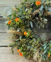 GreenishBlu Fresh Real Seeded, Safflower and Pampas Wreath