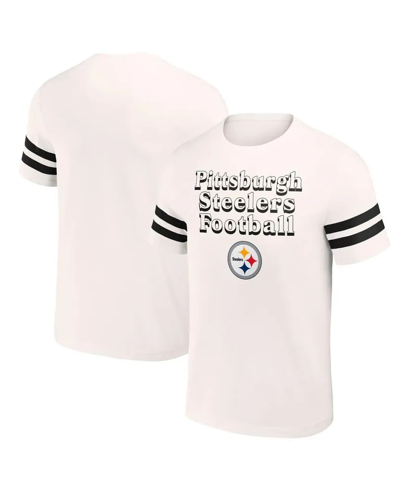 Men's Nfl x Darius Rucker Collection by Fanatics Cream Pittsburgh Steelers Vintage-Like T-shirt