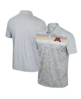 Men's Colosseum Gray Minnesota Golden Gophers Cybernetic Polo Shirt