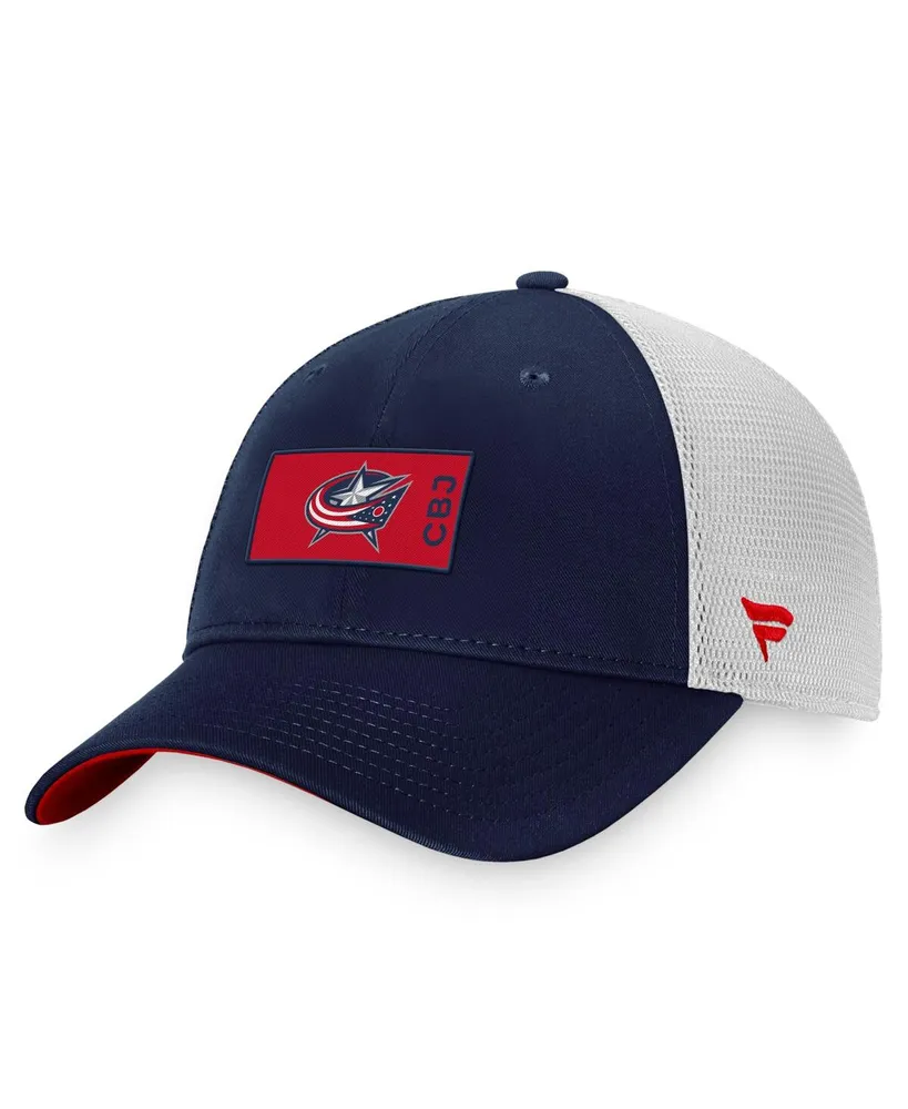 Men's Fanatics Navy Columbus Blue Jackets Authentic Pro Rink Trucker Snapback Hat
