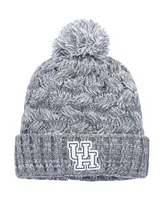 Women's Top of the World Heather Gray Houston Cougars Arctic Cuffed Knit Hat with Pom