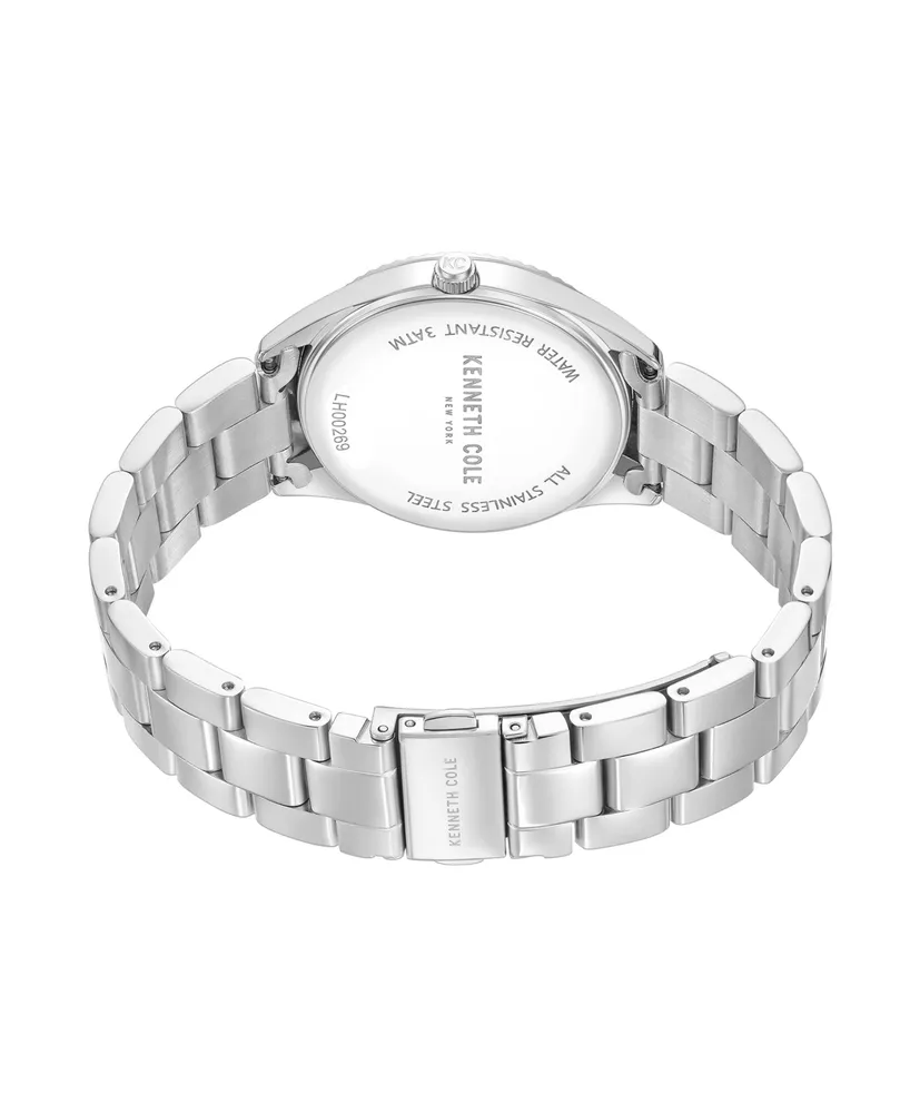 Kenneth Cole New York Women's Quartz Silver-Tone Stainless Steel Watch 36mm