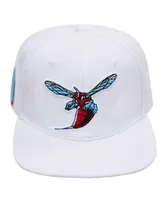 Men's Pro Standard White Delaware State Hornets Mascot Evergreen Wool Snapback Hat