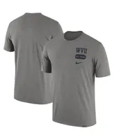 Men's Nike Heather Gray West Virginia Mountaineers Campus Letterman Tri-Blend T-shirt