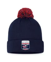 Men's Fanatics Navy Columbus Blue Jackets 2023 Nhl Draft Cuffed Knit Hat with Pom