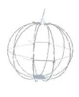 Kurt Adler 12" Cool Superbright Led Clear Wire Foldable Metal Sphere