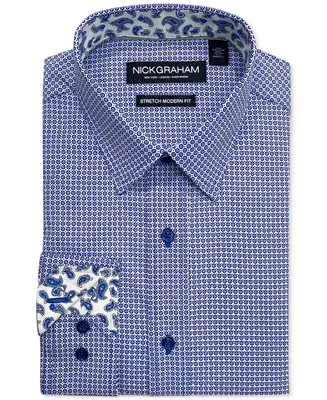 Nick Graham Men's Modern-Fit Dot Diamonds Shirt