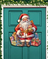 Designocracy The Joy of Giving Christmas Wooden Door Decor Wall Decor G. DeBrekht