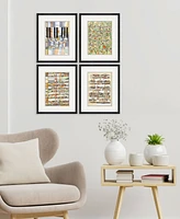 Geometry of Music Framed Art, Set of 4