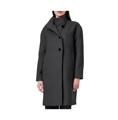 Womens Wool Coat with Stand Collar