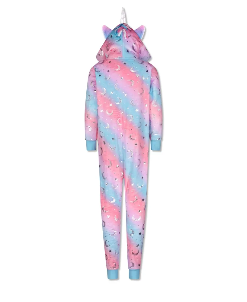 Max & Olivia Big Girls Novelty Unicorn Onesie