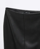 Mango Women's Faux-Leather Pencil Skirt