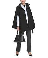 Calvin Klein Womens Double-Breasted Cape Coat