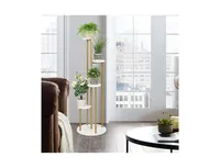 4-Tier 48.5 Inch Metal Plant Stand-White